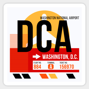 Washington, DC (DCA) Airport // Sunset Baggage Tag Sticker